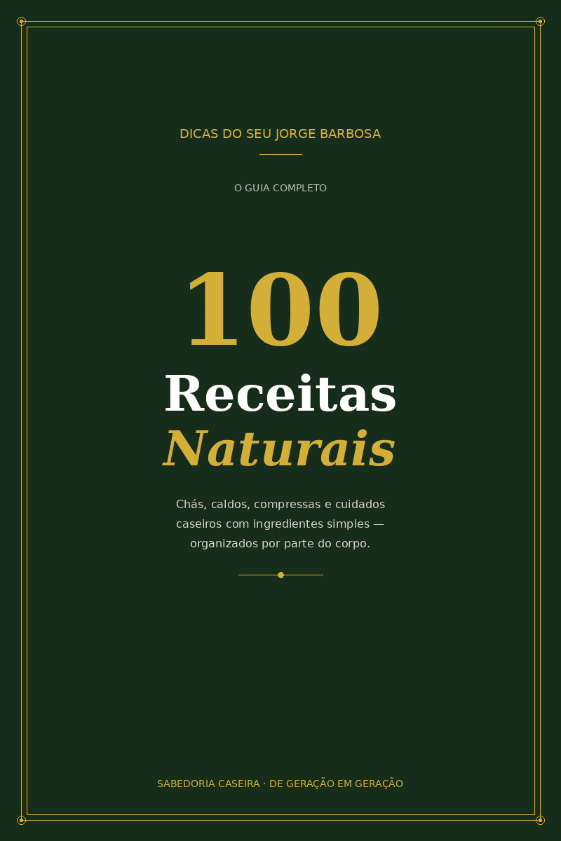 Capa do guia 100 Receitas Naturais — Dicas do Seu Orlando Nóbrega